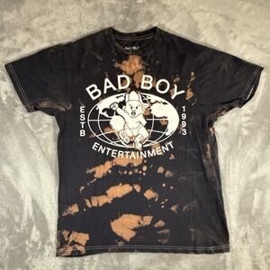 Vintage Bad Boy Entertainment Tie Dye Shirt Mens Medium Made In USA Diddy Y2K